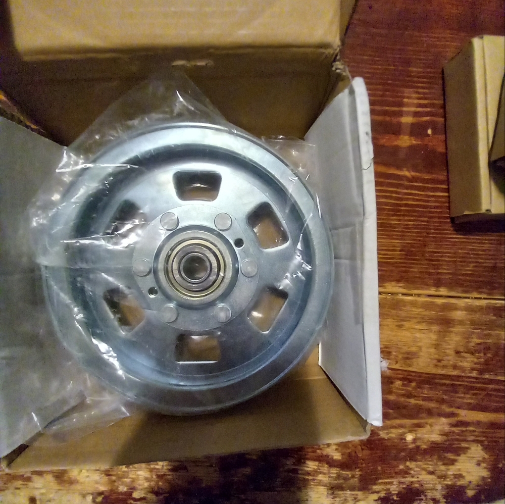 A pulley for a lawn mower
